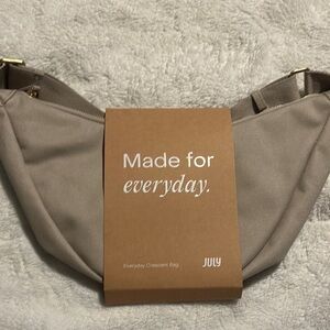 July Everyday Crescent Bag in Taupe